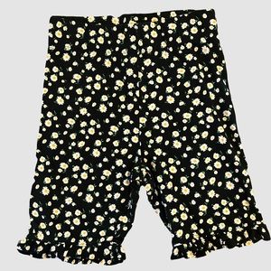 Forever 21 floral biker shorts with ruffle